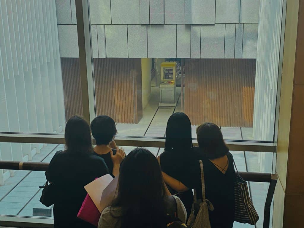 Family members at Mandai Crematorium