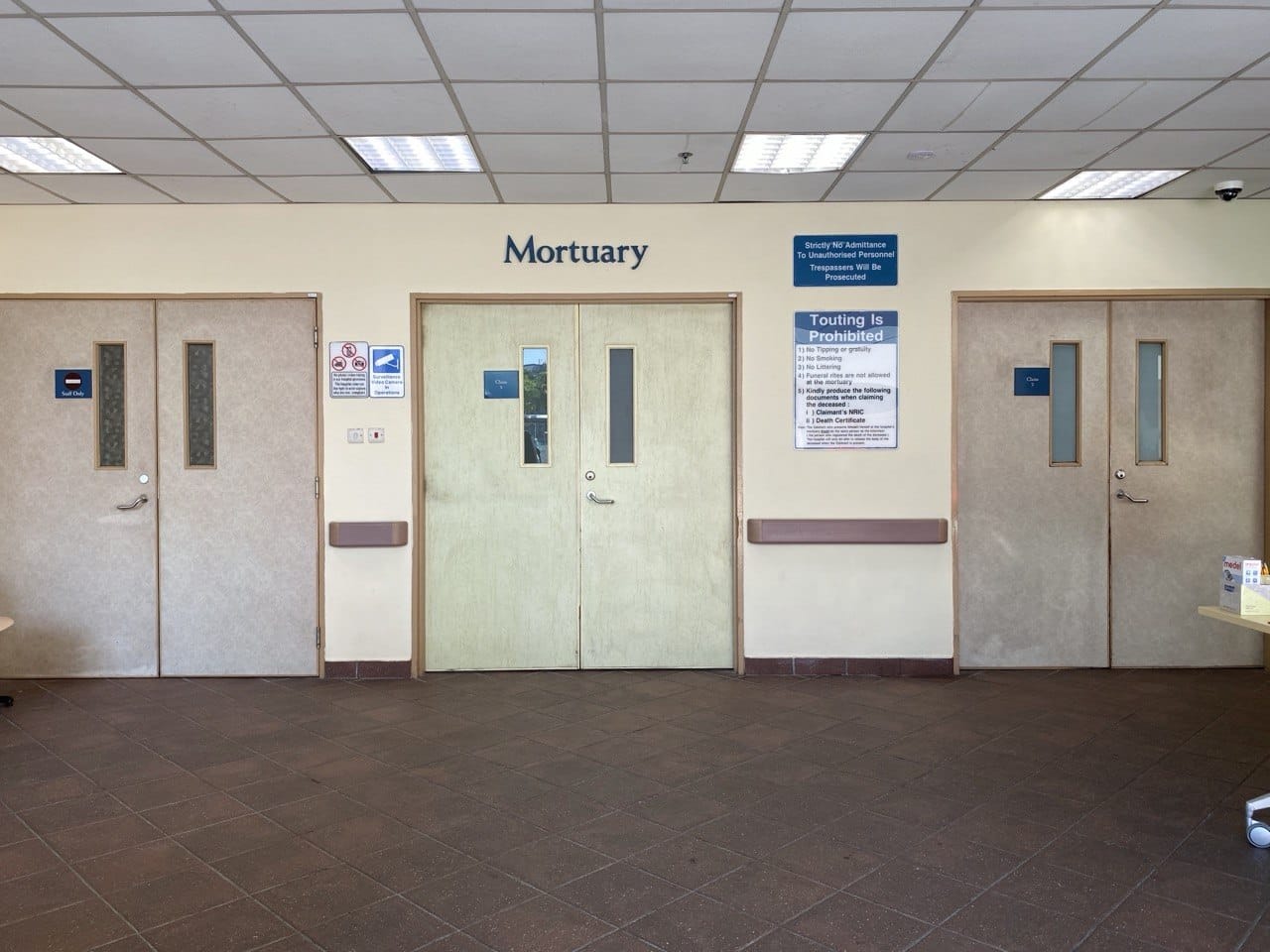 Tan Tock Seng Hospital (TTSH) mortuary in Singapore